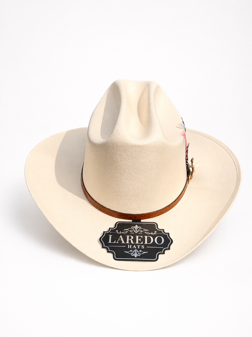 Laredo 1000X Brown Sombrero – Pink Feather Estilo Sinaloa
